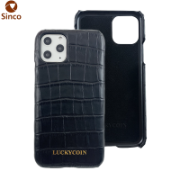 Luxury Genuine Cowhide Leather Phone Case Croco Pattern Ultra Slim Leather Shockproof Phone Cover for iPhone 11 Pro Max